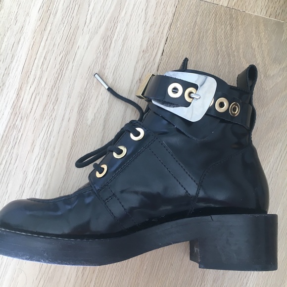 Balenciaga black centurion ankle buckle booties - Picture 2 of 7